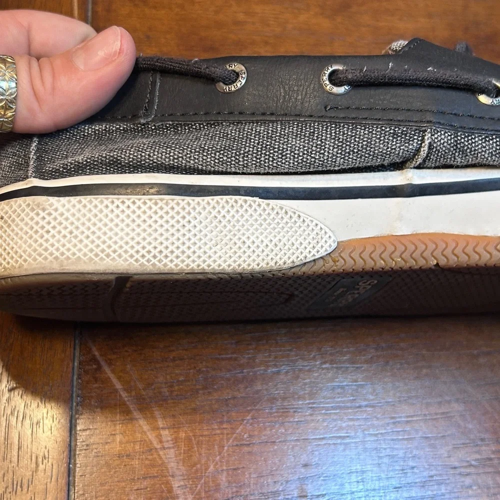 Sperry Men's Black and Gray Boat Shoes